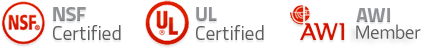 NSF Certified - UL Certified - AWI Certified