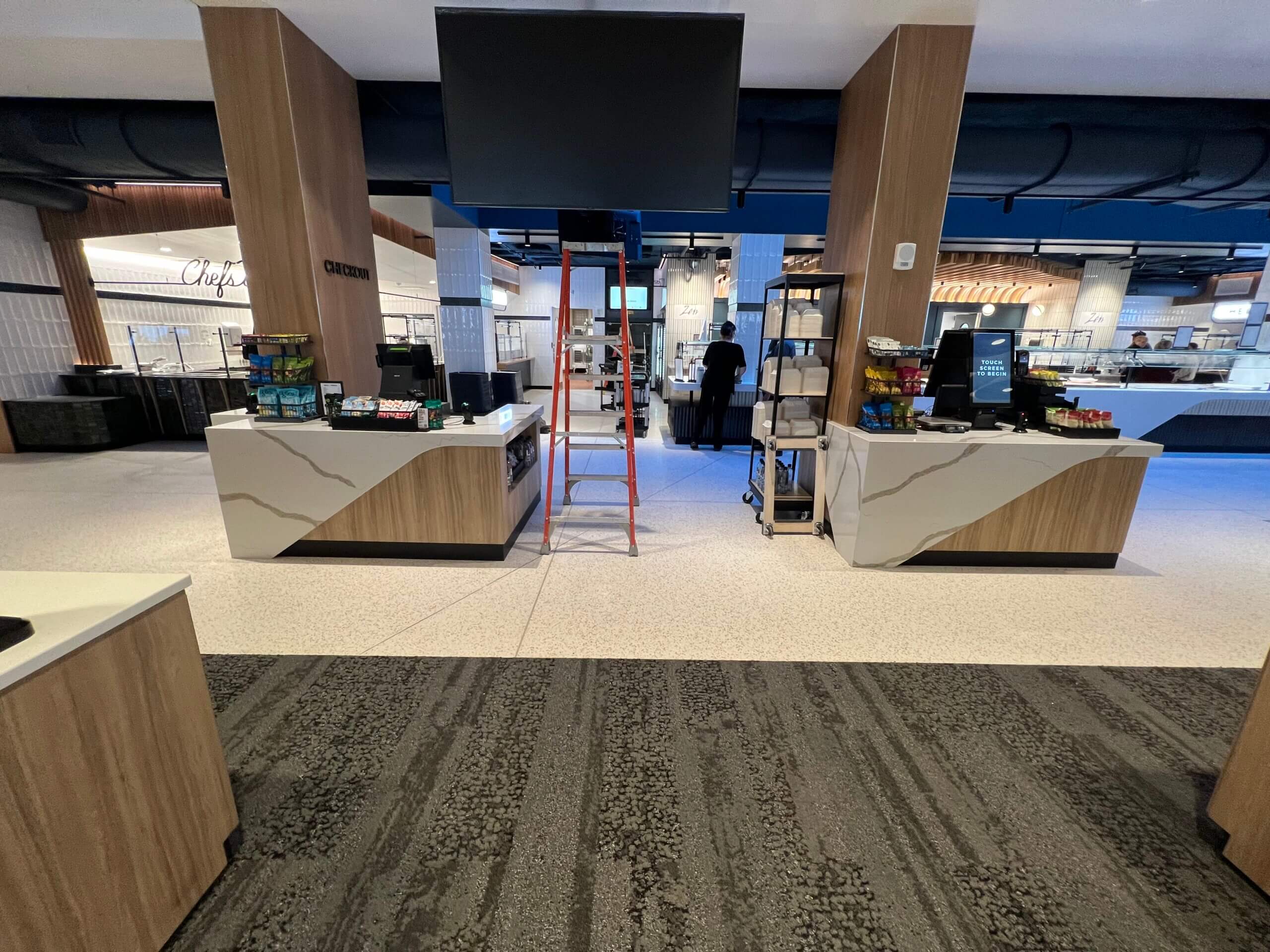 Service counters at Johnson & Johnson World Headquarters