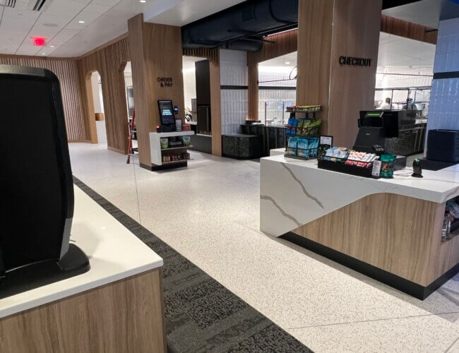 Service counters at Johnson & Johnson World Headquarters