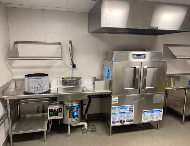 Back of service counters at Marathon Petroleum HQ