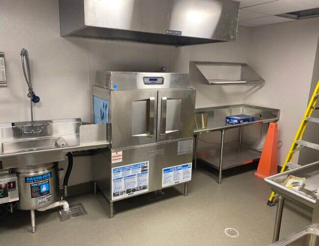 Back of service counters at Marathon Petroleum HQ