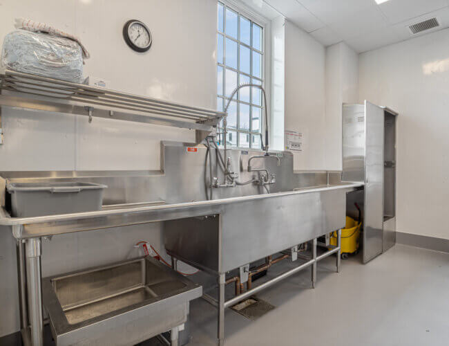 The back of service counter at Phillips Exeter Academy