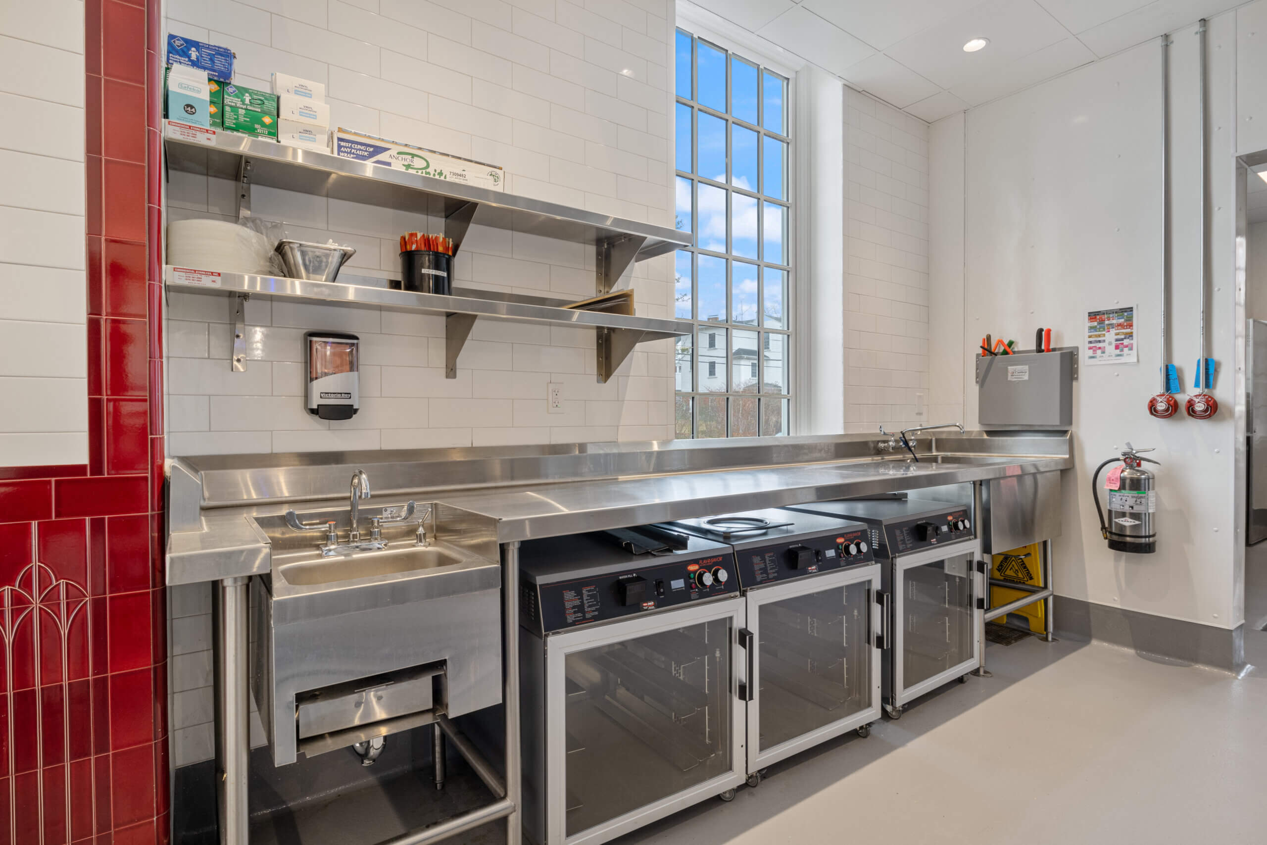 The back of service counter at Phillips Exeter Academy