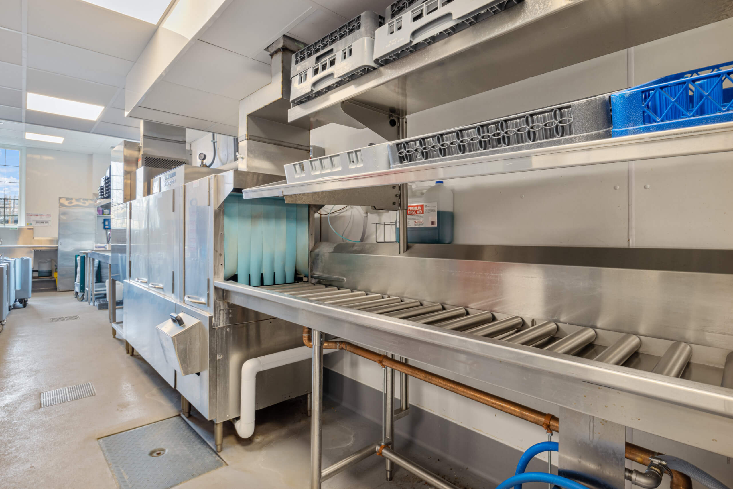 The back of service counter at Phillips Exeter Academy