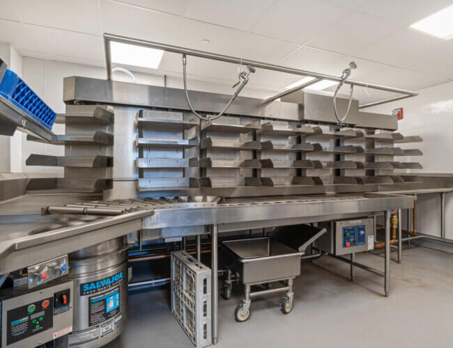 The back of service counter at Phillips Exeter Academy