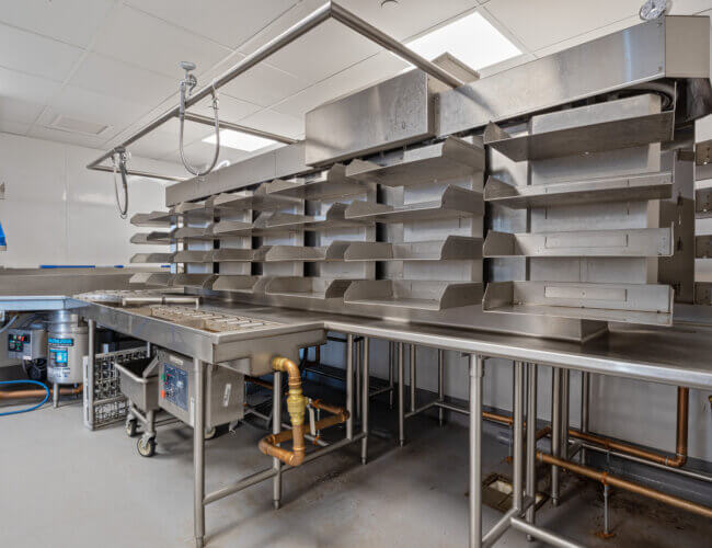 The back of service counter at Phillips Exeter Academy