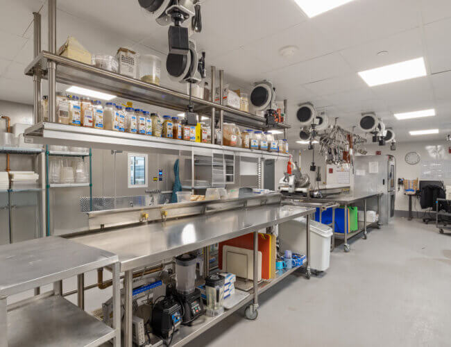 The back of service counter at Phillips Exeter Academy