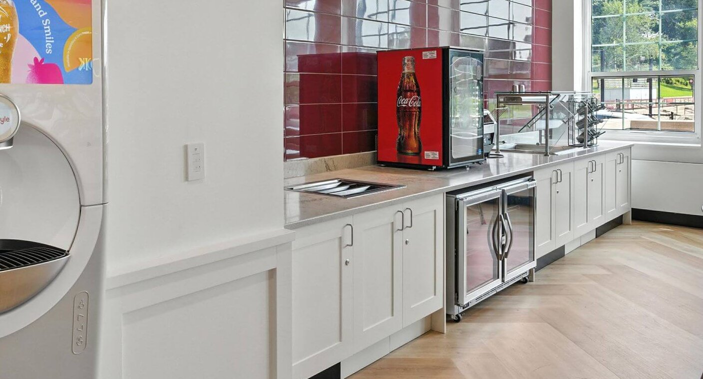 Food service counters at Iona University